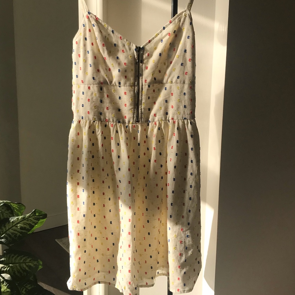 Cream color polka dot dress